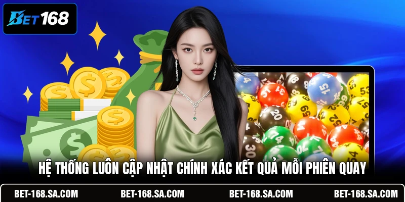 Hệ thống luôn cập nhật chính xác kết quả mỗi phiên quay